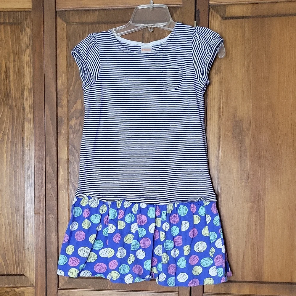Gymboree Striped and Polka Dot Girls Dress Sz 7